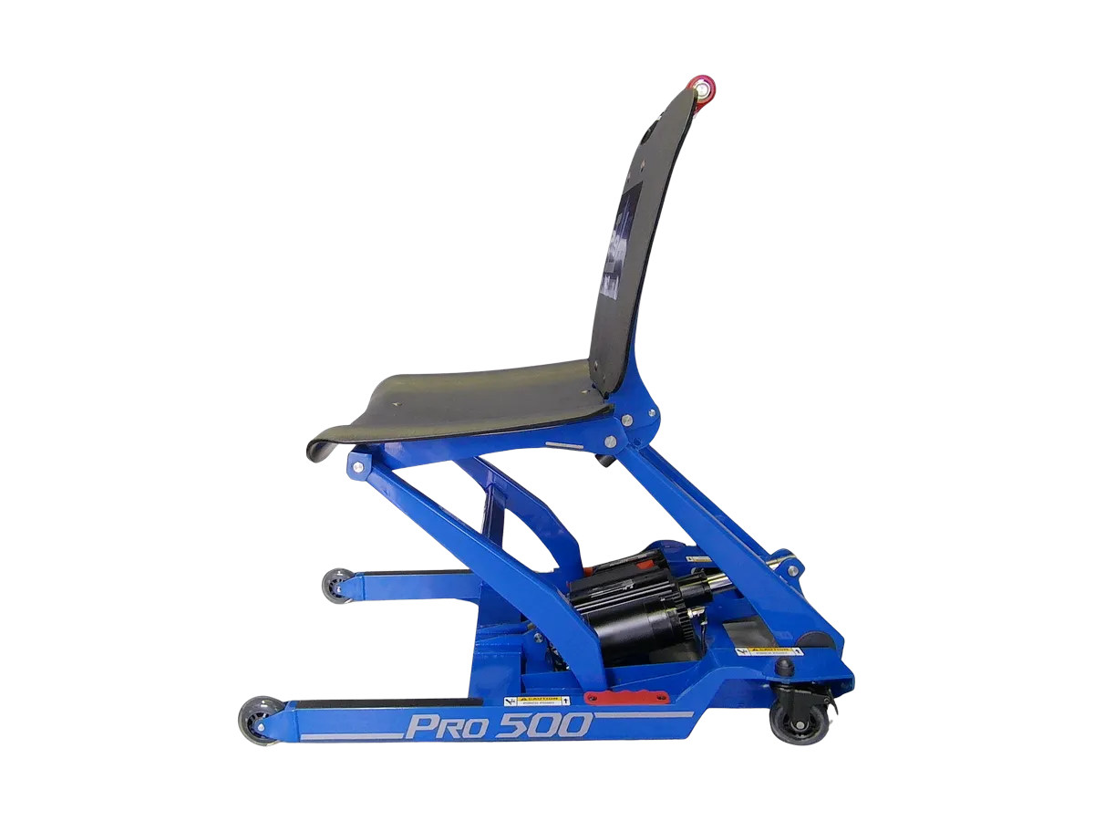 Inva-Lift Pro 500 at full chair height, side view