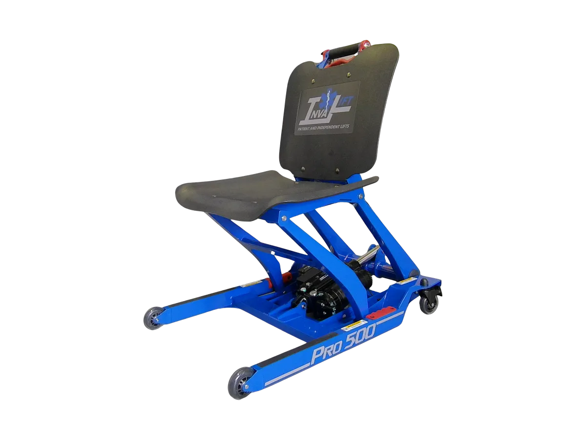 Inva-Lift Pro 500 raised, three-quarter view